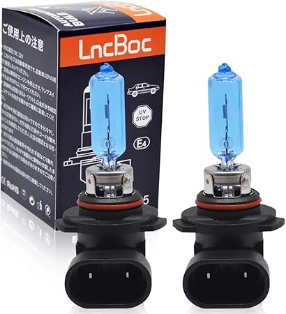 Amazon Lncboc 9005ハロゲンヘッドライトヘッドランプ55w自動車代替車の車4300k暖かい白2個セット9005 ハロゲンバルブ 車 バイク