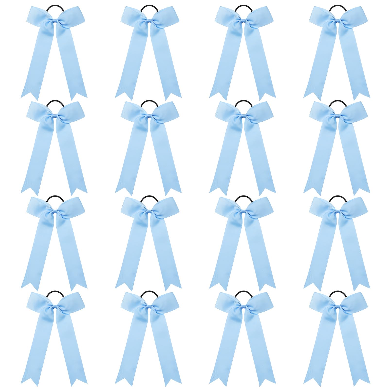Photo 1 of **Only 4** DEEKA 16 PCS Light Blue Collegiate Style Cheer Bows for Girls Teens Softball Cheerleader Sports