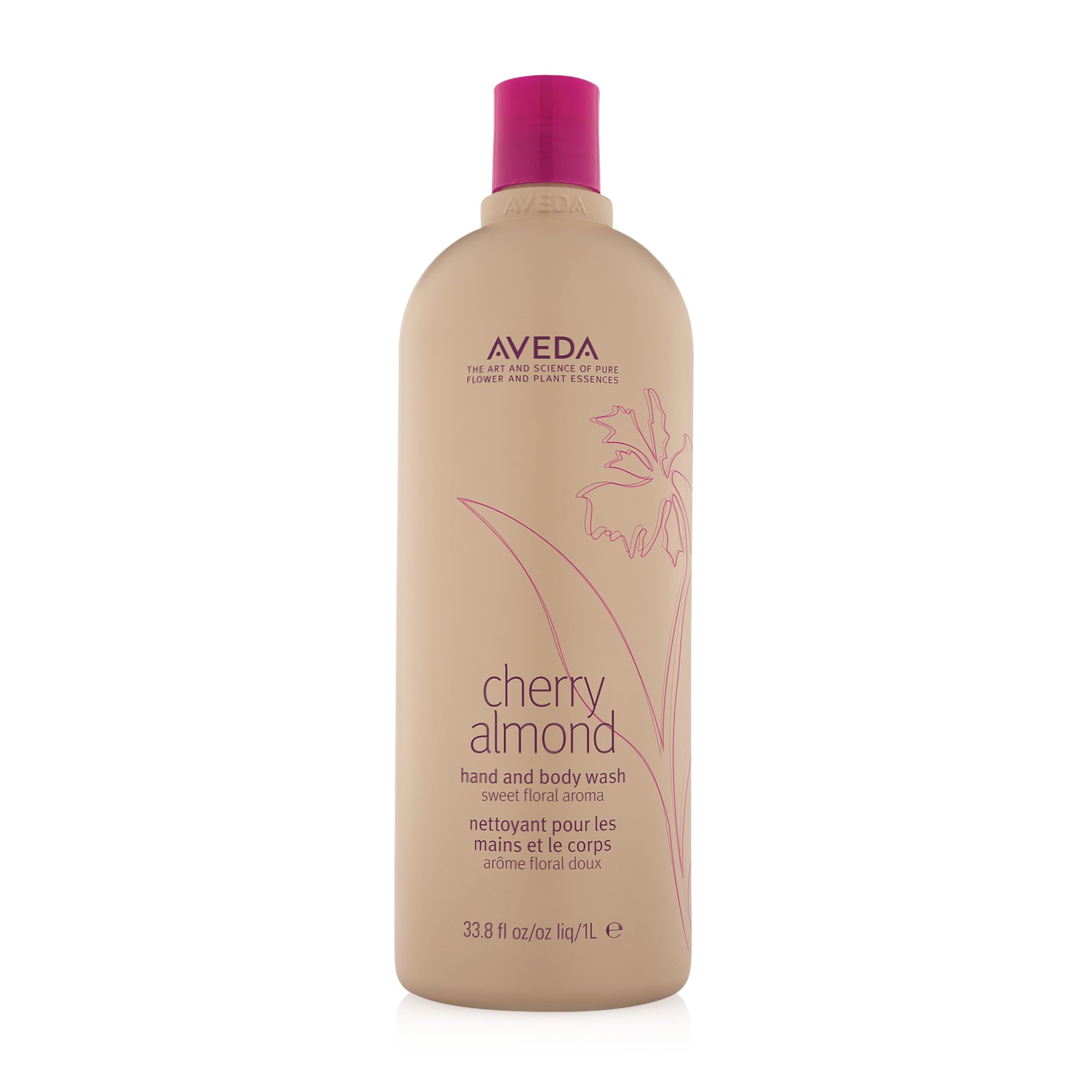 Aveda Cherry Almond Hand & Body Wash |with Sweet Almond Oil, Cherry Blossom Extract | Sweet Floral Aroma of Tonka Bean, Certified Organic Orange, Ylang Ylang | 97% Naturally Derived*, 1000ml