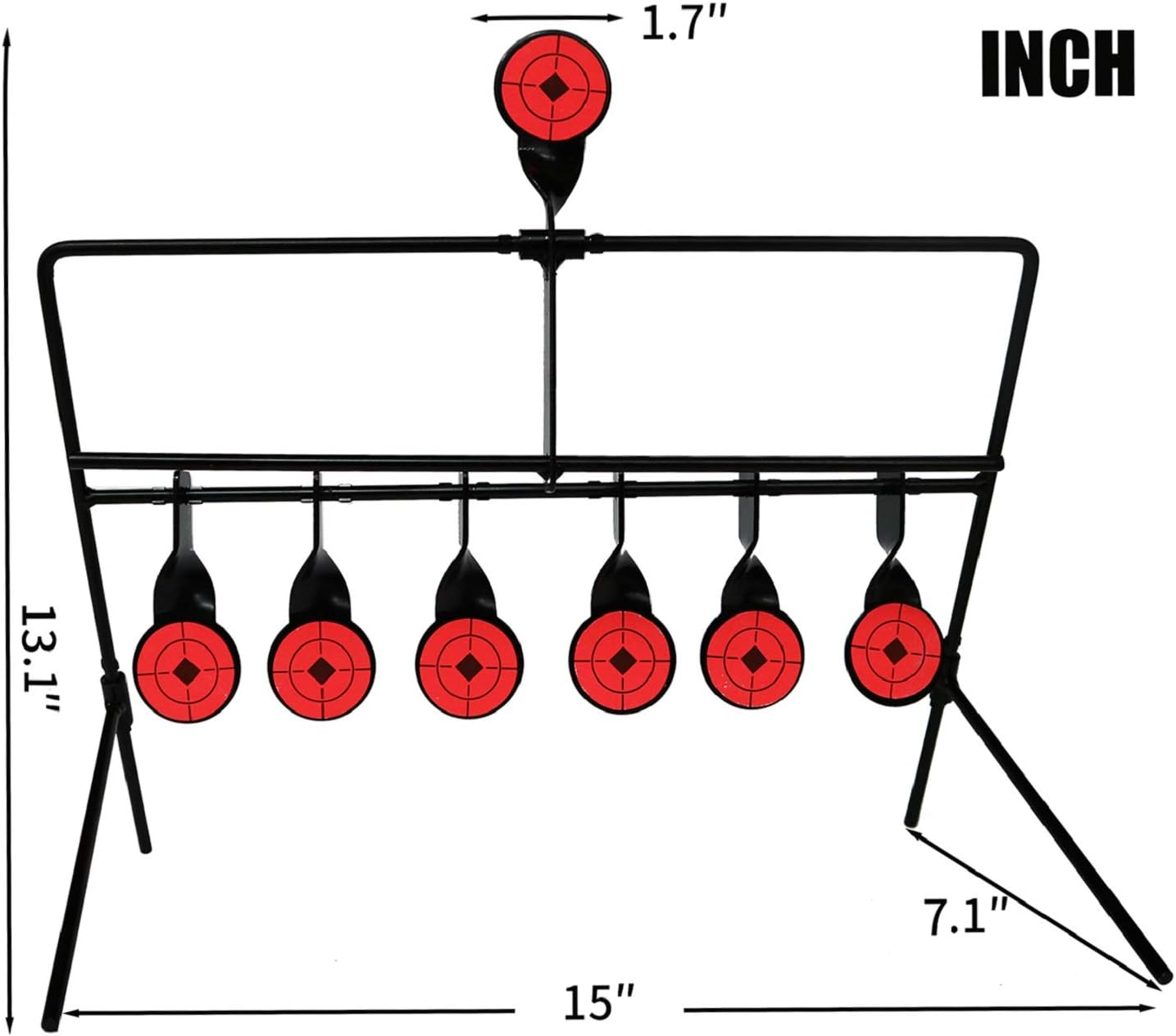 LIZXE Resetting Shooting Targets with Dark Glow Stickers, Portable Design Auto Reset Hunting Target, Rated for .177 .22 Caliber (6A) : Sports & Outdoors