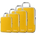 Gonex Compression Packing Cubes, 3pcs/4pcs Expandable Storage Travel Luggage Bags Organizers