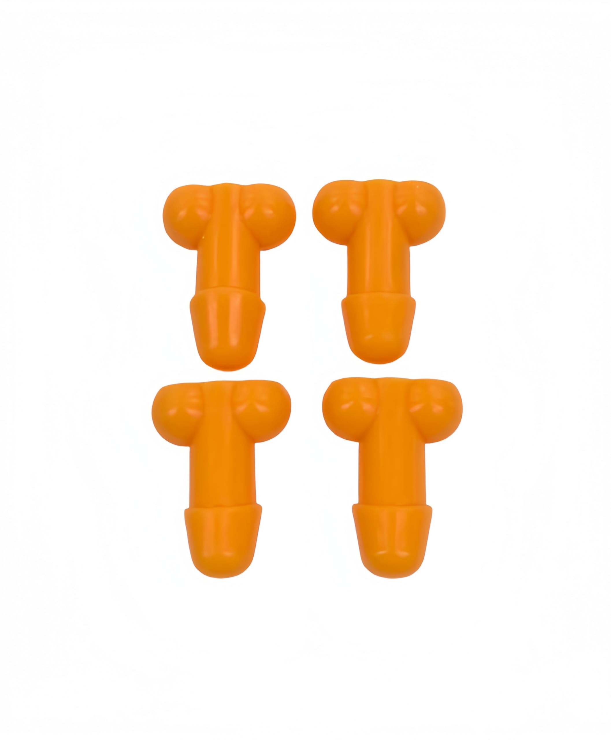 Carastora Glow-in-The-Dark Valve Caps - 4-Pack Fun Wheel Accessories, Sealed, Rust-Proof, and Dust-Proof for Halloween, Cars, Bikes, Trucks, and Motorcycles - Universal (Orange)