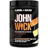 Jacked Factory X John Wick - Wick Mode Pre Workout Powder - Intense Energy, Battle-Ready Focus, Unstoppable Commitment, and Sheer Will - 40 Servings, Last Tropical Sunrise