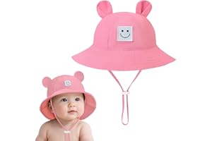 AZJ Baby Toddler Bucket Hats Infants Sun Protection Hats for Kids Girls Summer Cap Wide Brim Beach Hats