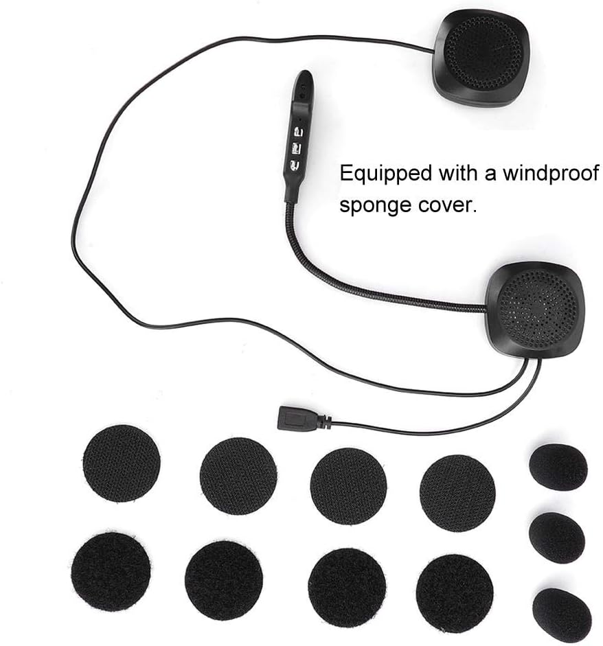 Bluetooth Helmet Motorcycle, BT5.0 Outdoor Bluetooth Headset Communication System Motorbike Helmet - Image 3