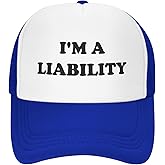 I'm A Liability Hat Funny Trucker Hats Adjustable Classic Fishing Cap for Men and Women Black