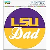 LSU Dad Automotive Car Window Locker Circle Bumper Sticker