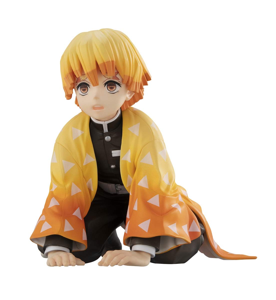 Megahouse G.E.M. Series Palm Size Zenitsu Agatsuma - Kimetsu no Yaiba Anime Action Figure, Multicolored, Blue and White