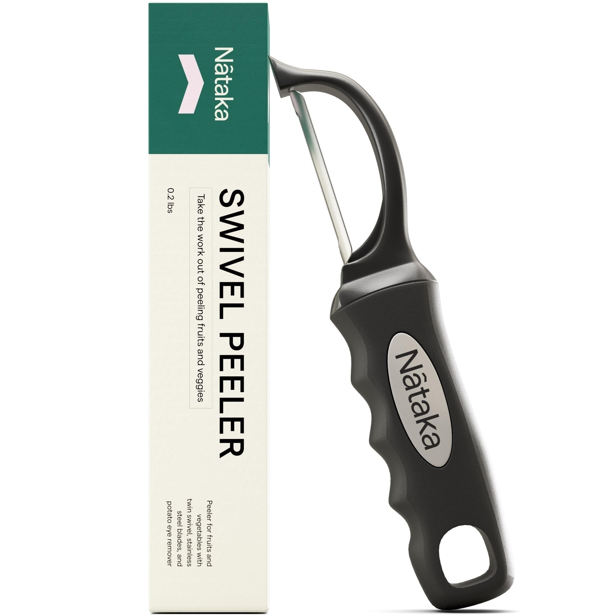 Swivel Vegetable Peeler with Potato Eye Remover, Stainless Steel, Non-Slip Grip, Easy to Use & Clean