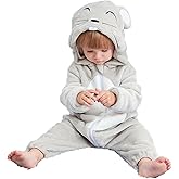 DarkCom Unisex Baby Rat Costume Animal Onesie Toddler Hooded Romper Halloween Kids' Christmas Pajamas