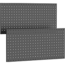 4-Pack Metal Pegboard Panels - 12x16 Tool Organizer For Garage With 1/8 & 1/4 Inch Holes