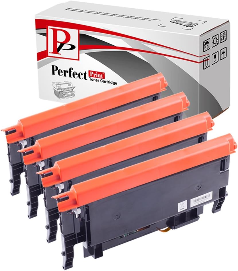 PerfectPrint Compatible Laser Toner Cartridge For Samsung (Black/Cyan/Magenta/Yellow , 4-pack)