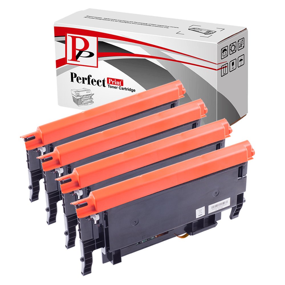 PerfectPrint Compatible Laser Toner Cartridge For Samsung (Black/Cyan/Magenta/Yellow , 4-pack)