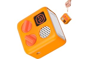 Rounkin Non-Slip Silicone Cover for Yoto Mini Player, Silicone Protective Sleeve Case with Matching Wrist Lanyard, Compatible with Audio Music Player Mini,Purple (Orange)