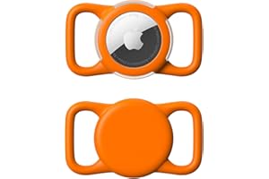 Waterproof Air tag Dog Collar Holder, Silicone Air tag Holder for Dog & Cat Collars, Ultra-Durable, Lightweight and Protectiv