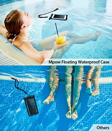 Mpow [ upgraded ] Floating Waterproof Case, IPX8 Waterproof Phone Case Underwater New Type TPU Dry Bag for iPhone 8/8plus/7/7plus/6s/6/6s plus Samsung galaxy s8/s7 Google Pixel HTC10 (2-Pack) - Thumbnail 5