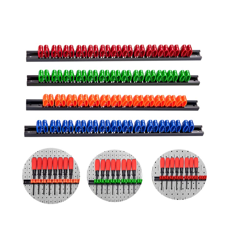 3-H Screwdriver Organizer 4 pcs,Screwdriver Holder New Mold Made, Tool wall Organiser & Holder for small hand tools