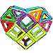 7TECH 91 PCS-Magnetic Tiles Toys Educational 3D Building Blocks Extra 26 Alphanumeric Cards and 16 card cases Included