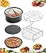 AIQI 5 Piece Air Fryer Accessories, Including Cake Barrel, Pizza Pan, Metal Holder, Skewer Rack and Silicone Mat for Gowise Phillips and Cozyna and More, Fit All 3.7QT - 5.3QT - 5.8QT