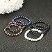 FUNRUN JEWELRY 6PCS Bead Bracelets for Men Women Natural Stone Mala Bracelet (A: 6 PCS Style1)