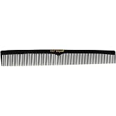 KREST COMBS Cleopatra Series 7 inch Flat Back Styler Comb Black (Pack of 12)(Model: 410)