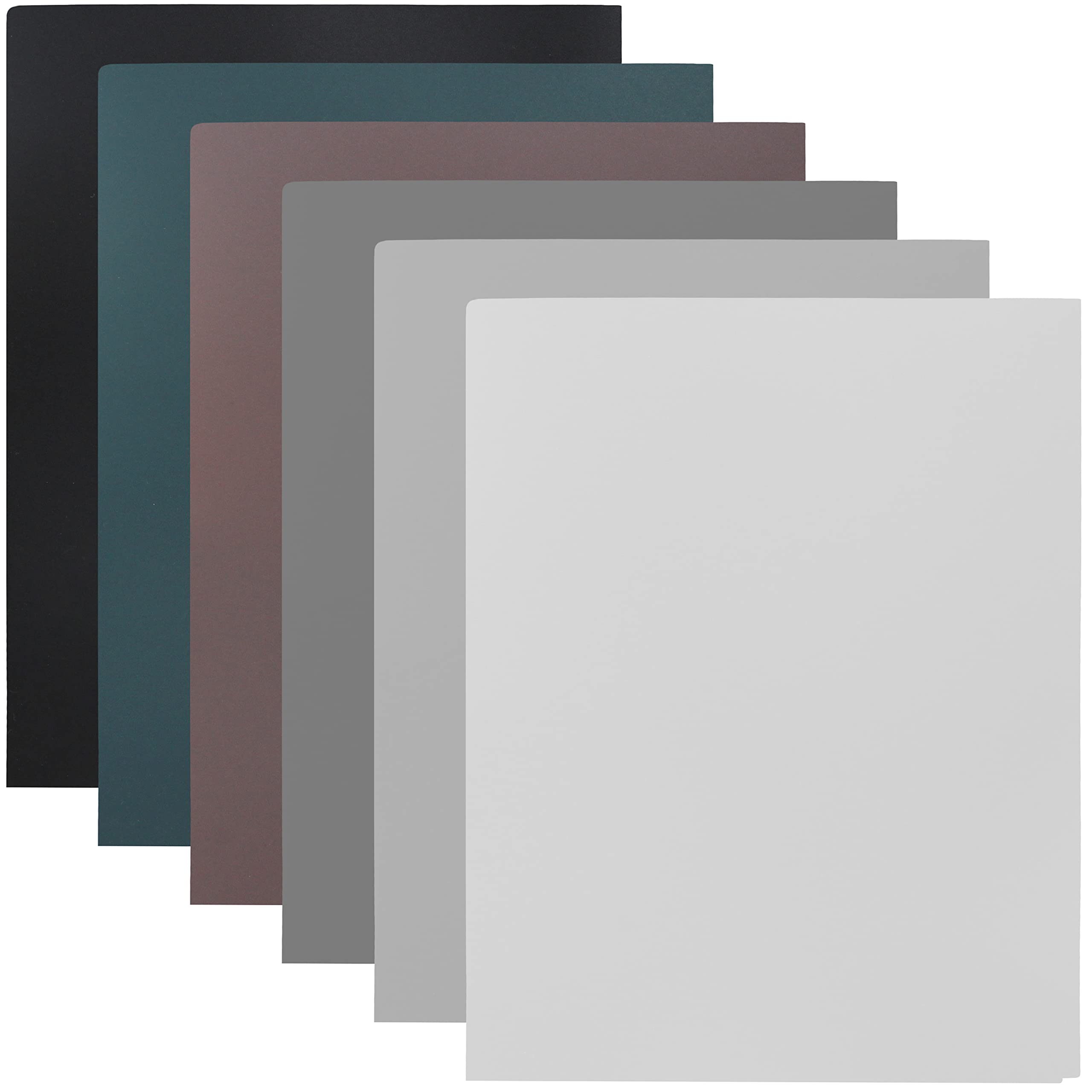 Youngever 12 Pack Re-usable Plastic Two Pocket Folders, Heavy Duty Plastic 2 Pocket Folder, Urban Colors
