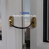 XFORT Cranked Locking Window Handle Polished Brass Right Hand UPVC Replacement view 7
