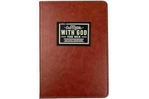 One minute WITH GOD for men, 365 days of daily prayer brown book, Bible prayer tracking diary