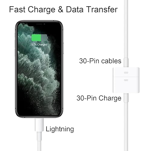 INCORIC Lightning to 30-Pin Adapter, iPhone Charging Data Sync