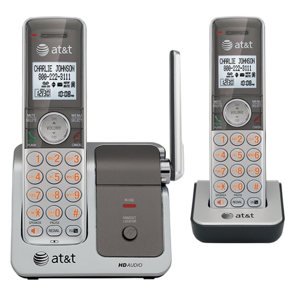 Amazon.com: AT&T CL82201 DECT 6.0 Cordless Phone, Silver/Grey, 2 Handsets:  Electronics