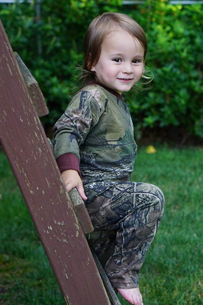 TrailCrest Infant - Toddler Cotton Camo Long Sleeve T-Shirt and Long Pants Set: Clothing