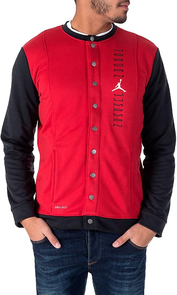 Men's Air Jordan II Basketball Jacket Red Black AH1549-687 at Amazon Menâs Clothing store