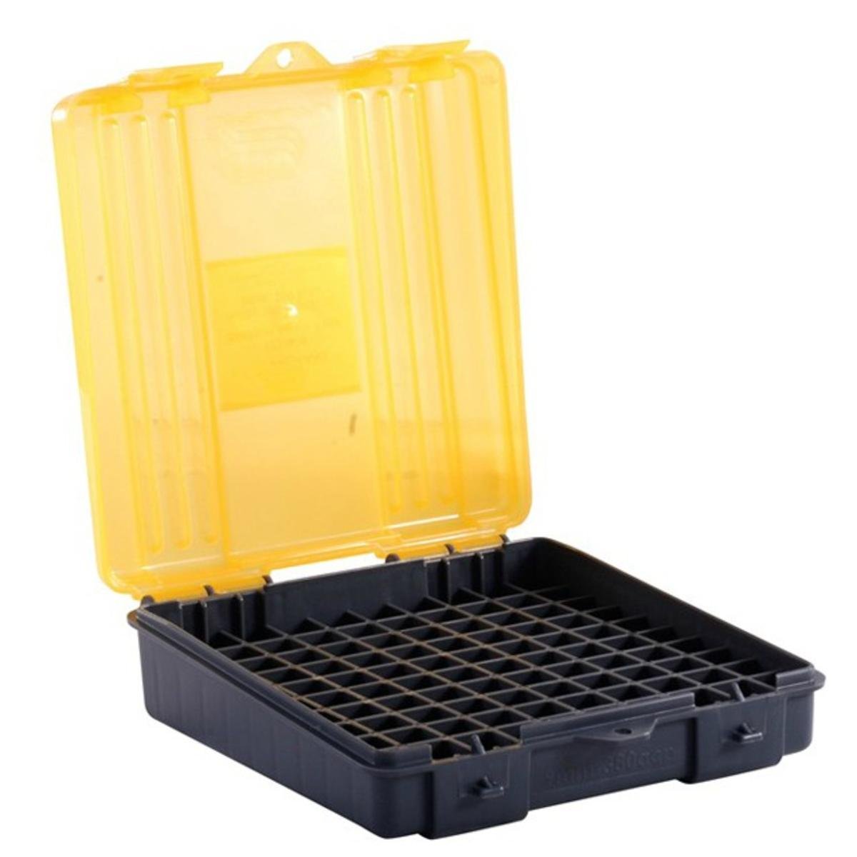 Plano -Handgun Ammo Case -,41 Magnum,100-rounds, Yellow, Cartridge storage case, Bullet holder, Rifle cartridge organizer,Gun ammo holder