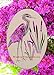 Oval Egret & Cattails Left Etched Window Decal Vinyl Glass Cling - 21