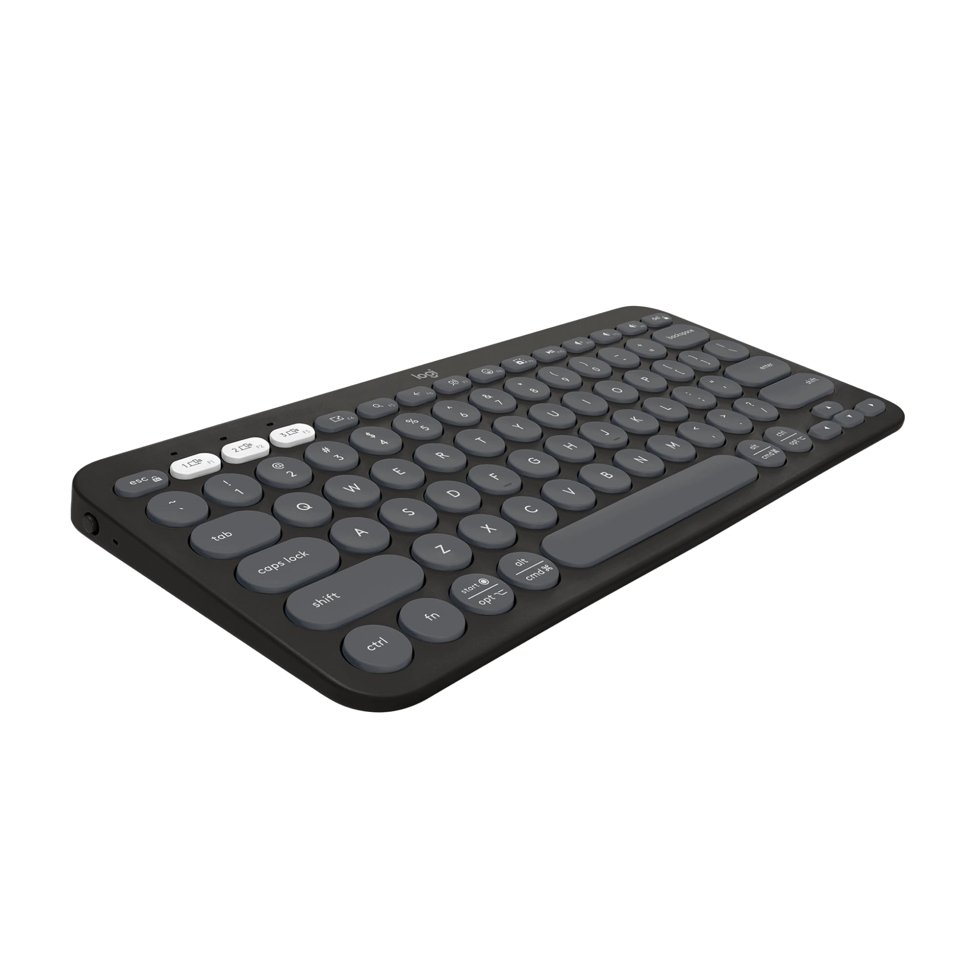 Teclado sem fio Logitech Pebble Keys 2 K380s com Conexão Bluetooth Easy-Switch e Pilha Inclusa - Compatível com PC, Mac, Chro