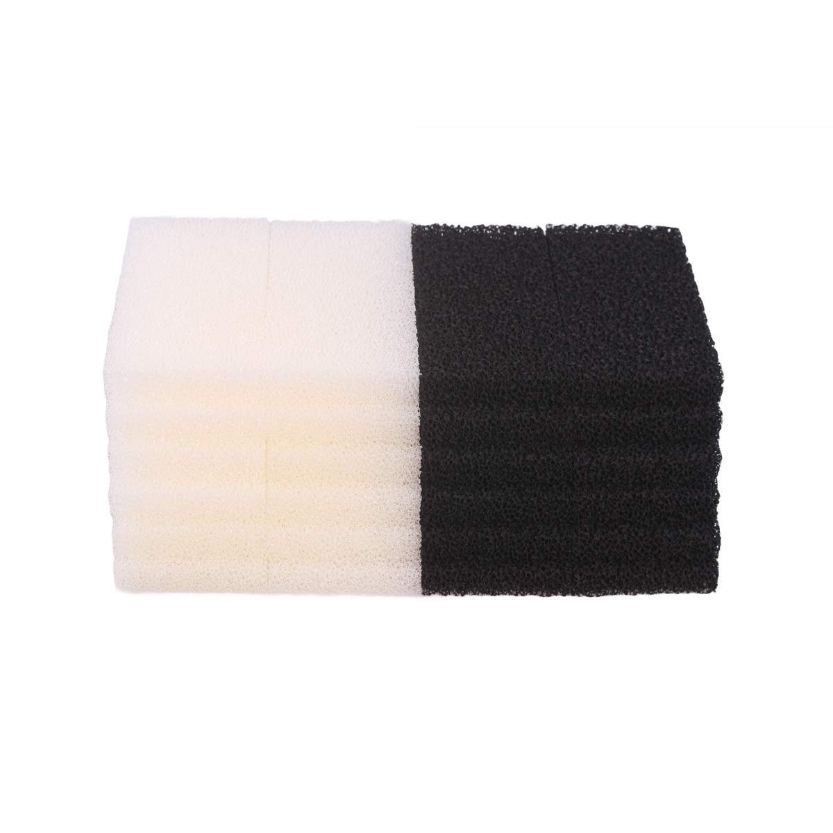 INGVIEE Compatible Foam Filter Pad Carbon Foam Set for Interpet PF3 Filter (12x Plain and 12x Carbon)