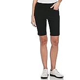 PGA Tour Womens 9.5” Pull-on Golf Shorts with Tummy Control, Performance Stretch, Moisture-Wicking, Sun Protection