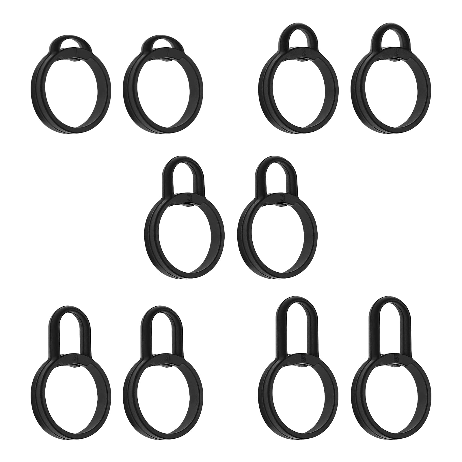 VGOL 5 Pairs Silicone Ear Tips Compatible with Sony LinkBuds WF-L900 Earphones Ear Hooks Earbud Cap Non-Slip Earbuds Wingtips Accessories XS S M L XL 5 Sizes Black