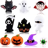 WOZADU 10 PCS Halloween Day 3D Silicone Focal Beads for Pens, Beads Bulk for Keychain Bracelet Necklace Making, Handmade Crafts Supplies