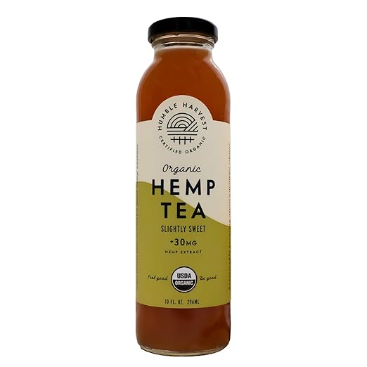 Humble Harvest USDA Certified Organic Herbal Hemp Tea Bottles
