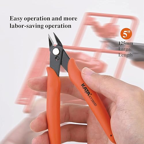 KATA Micro Wire Cutters Pliers: Precision Flush Cutter Tools for Jewelry Making Craft- 5-Inch Small KATA Micro Wire Cutters Pliers: Precision Flush Cutter Tools for Jewelry Making Craft- 5-Inch Small
