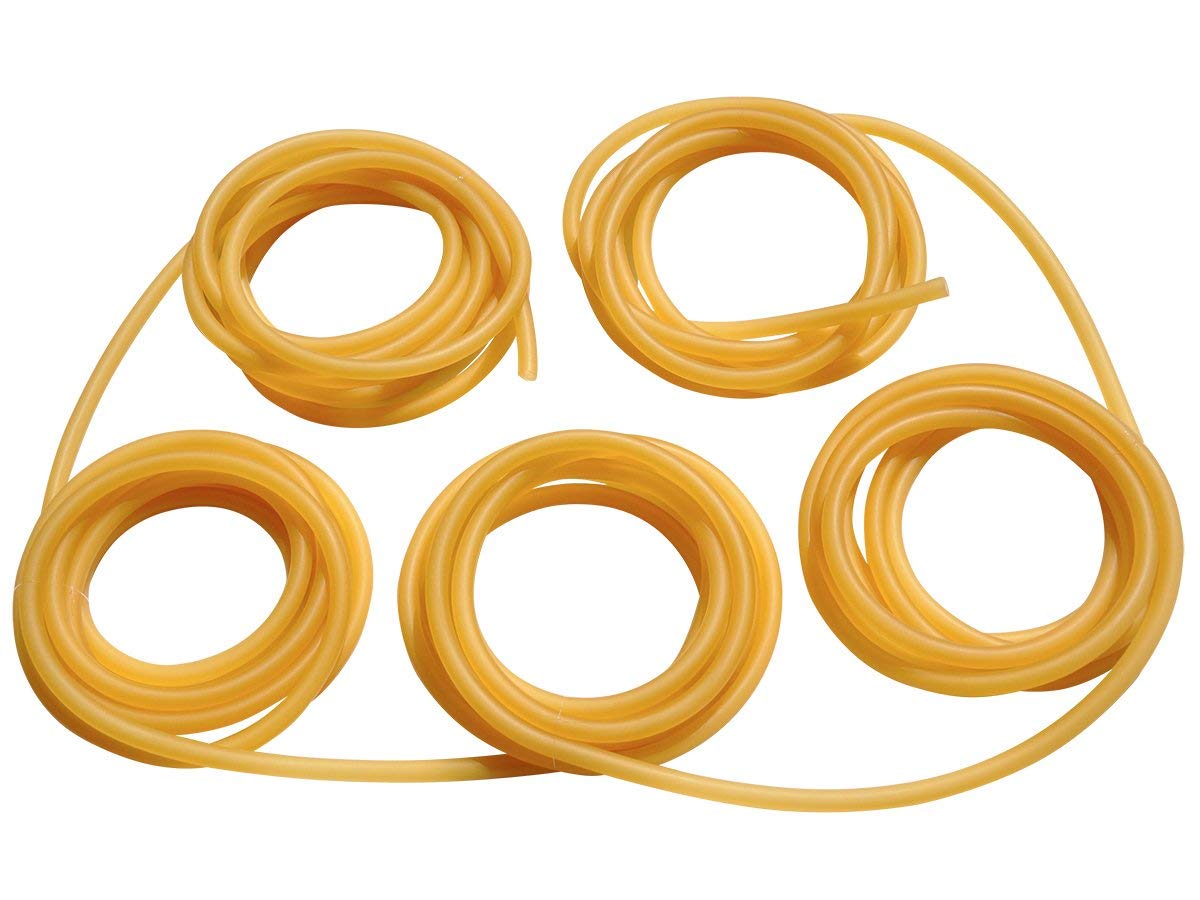 GM&BW 10m, 3X6mm Catapult Elastics-Natural Latex Tubes with Ultimate Elongation of 670% - Accessory for Making Professional Hunting Catapults or Slingshot for Kids Competition