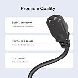 Mcbazel 1.2m UK Power Cable 3-Pin Shroud IEC C13 to BS1363 Kettle Lead view 4