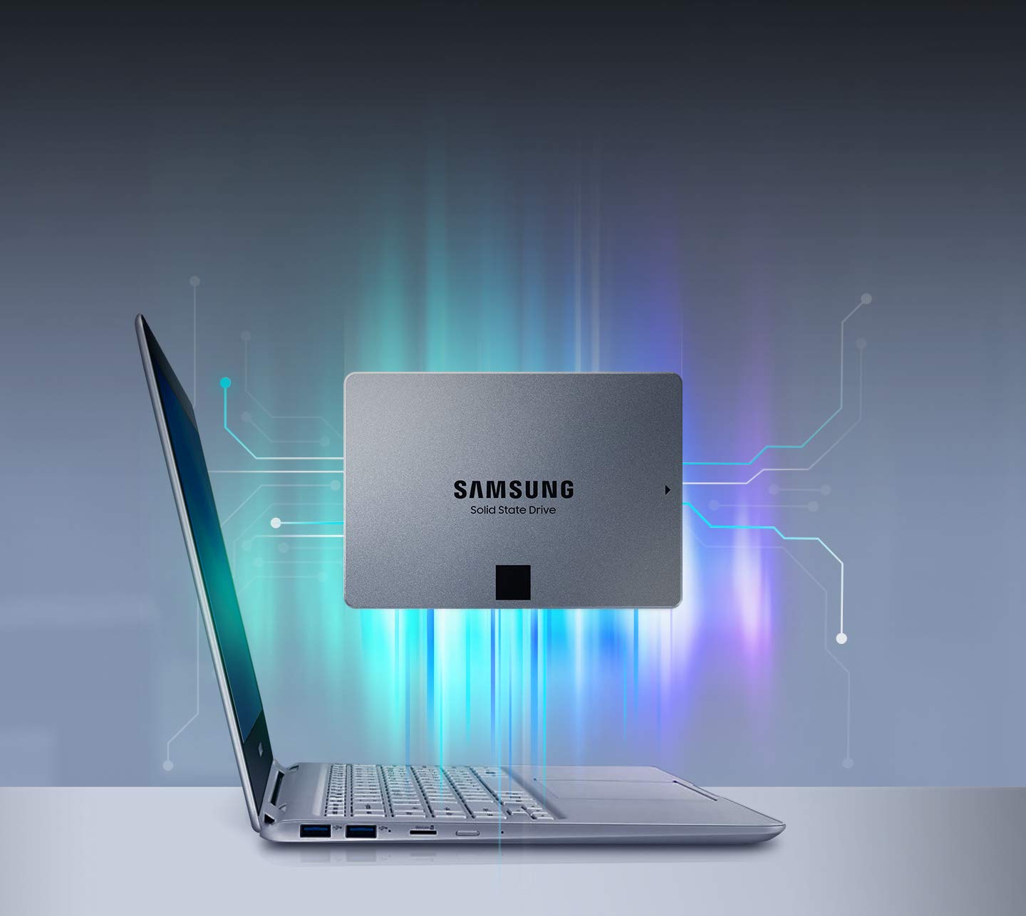 SAMSUNG 860 QVO 1TB Solid State Drive (MZ-76Q1T0B/AM) V-NAND, SATA 6Gb/s, Quality and Value Optimized SSD