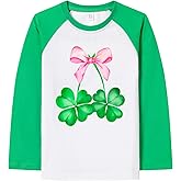 Slurinx St Patricks Day Shirts Toddler Boys Girls Saint Patrick's Day Long Sleeve Top Raglan Sleeve Tees Clothes 2-7 Years