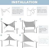 AXT SHADE Shade Sail Waterproof 2.5x3m Rectangle UV Block Canopy view 5