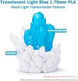 ZIRO Translucent Light Blue PLA Filament 1.75mm 1kg for FDM Printers view 8