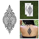 Tattify Large Intricate Mandala Temporary Tattoo - Treasure Trove (Set of 2) - Other Styles Available and Fashionable Temporary Tattoos - Tattoos that are long lasting and Waterproof