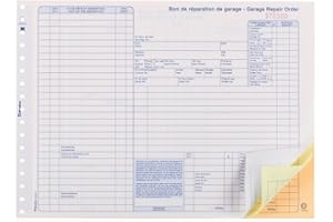 Blueline Garage Repair Orders in Snap Sets 50 Carbonless Numbered Triplicates Bilingual 8-1/2-Inchx11-Inch (DB4811)