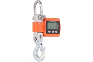 Topyond Digital Hanging Scale,500kg/1102lb Crane Scale,Heavy Duty Industrial Hanging Hook Scale with High Accuracy Sensor, LC